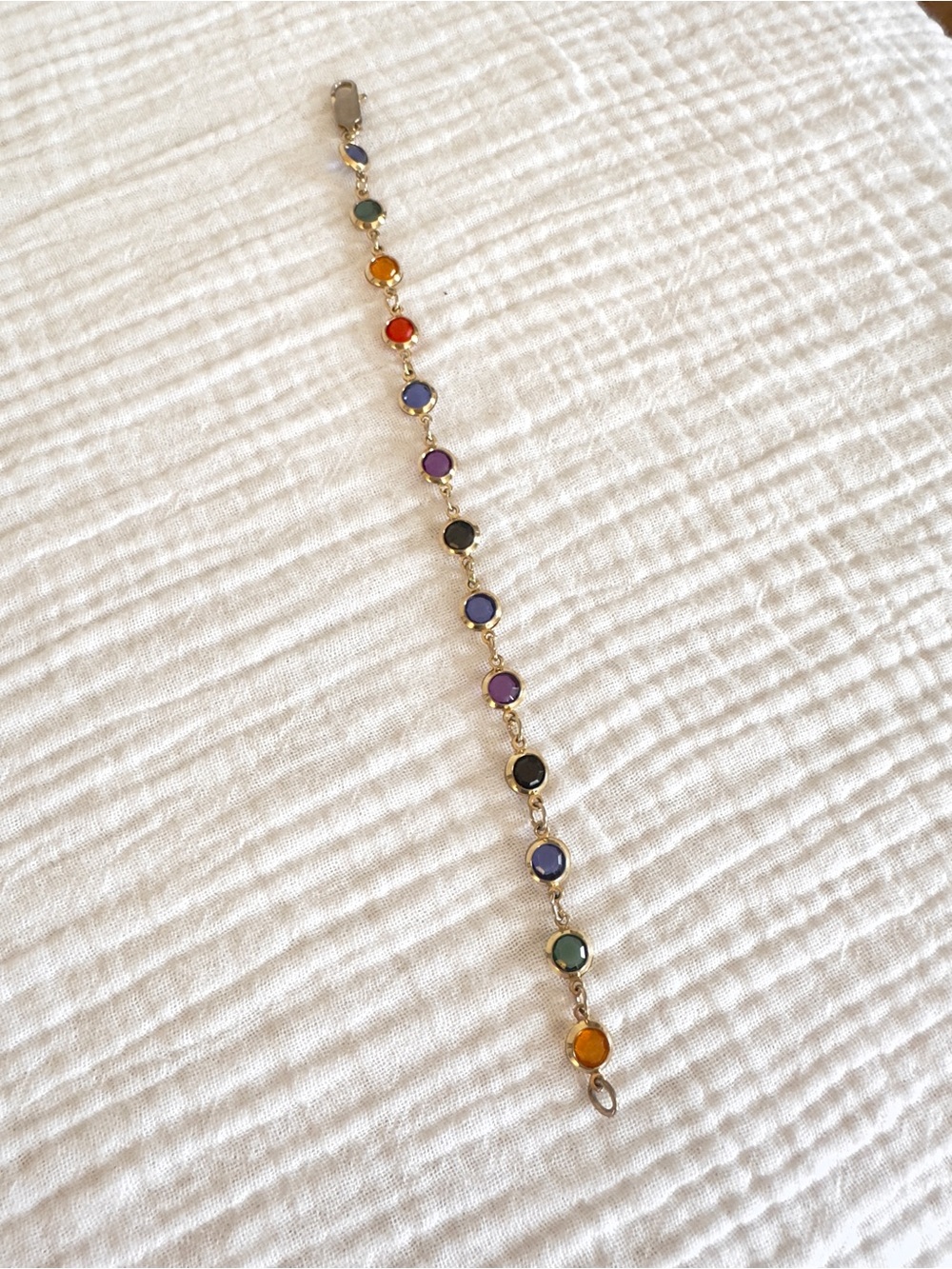Vintage Austrian Crystal Link Bracelet - Picture 7 of 12